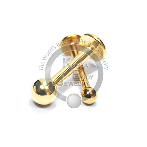 16G Gold Micro Ball Labret-Gold Steel