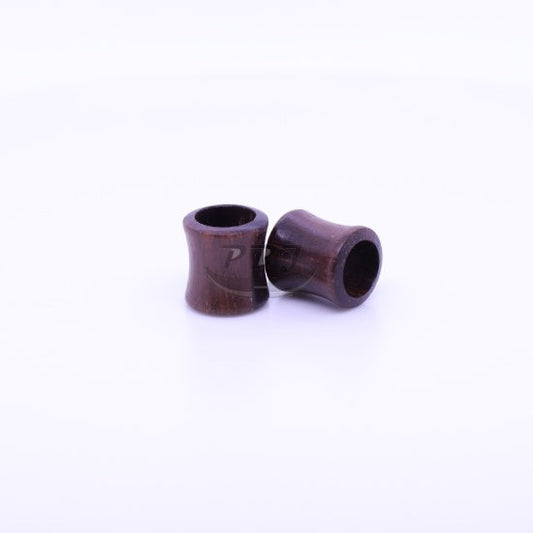 Wood Hollow Plug- Dark Brown Wood