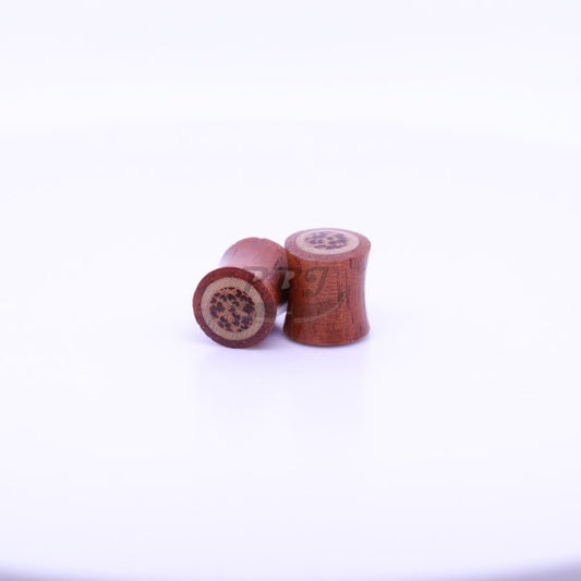 Wood Solid Plug- Brown/Coco Wood Inlay