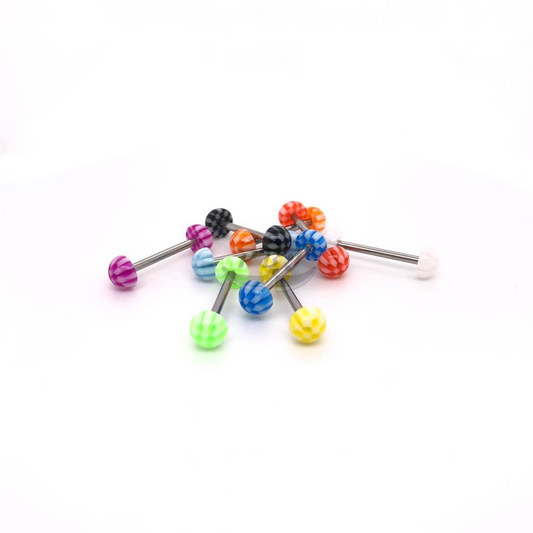 14G Acrylic Barbell-Beach Dome