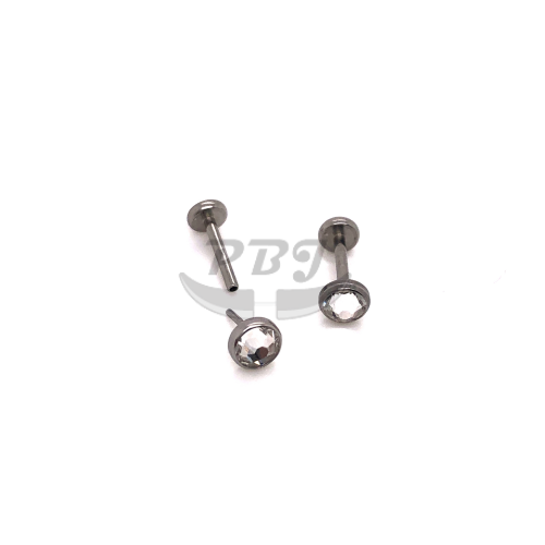 20g Push Labret Big Stone-1, 4pcs/pack Price-316L S. Steel