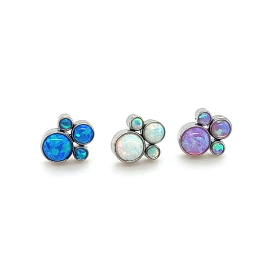 4 Opal Set Push Jewel Top-F136 Titanium