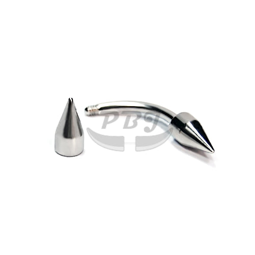 16G/14G Eyebrow, Cone-316L S. Steel