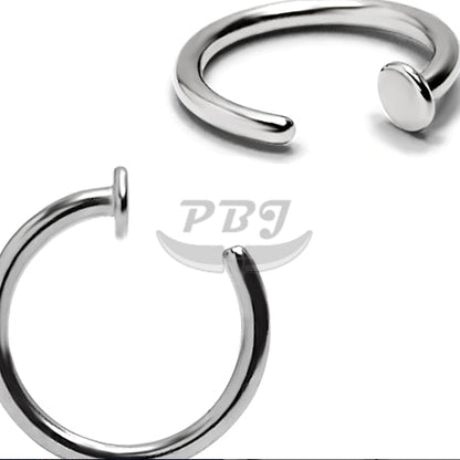20g Steel Hoop w/Stopper, 4pcs/pack Price-316L S. Steel