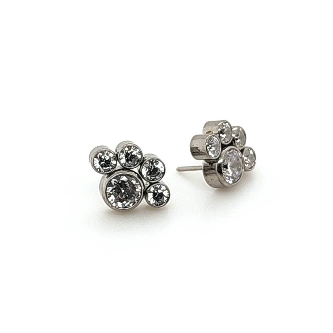 5 CZ Round Cluster -F136 Eli Titanium