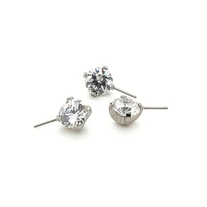 90° New Style Prong Set See Front CZ - F136 Eli Titanium