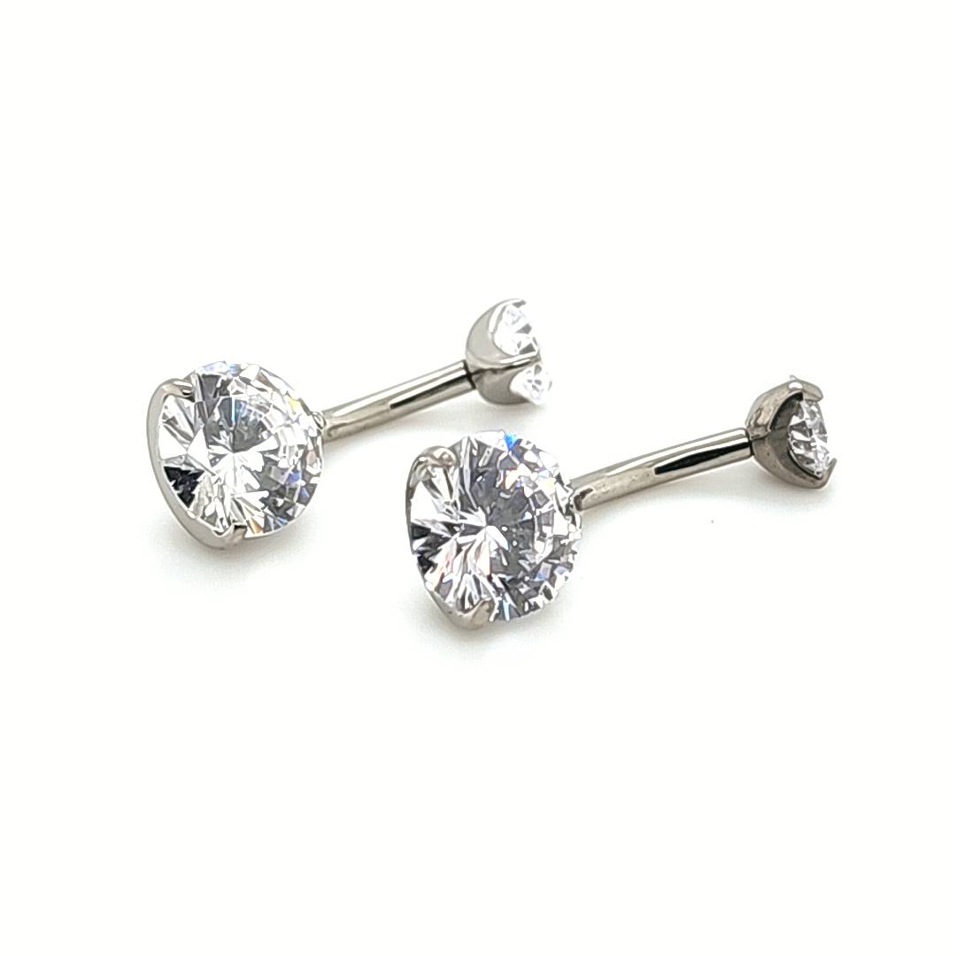 Regular Size Internally Threaded Navel Ring-F136 Eli Titanium