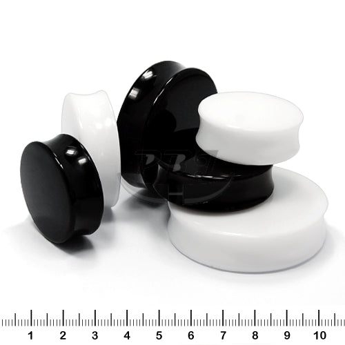 Acrylic-UV Double Flared Solid Plug- 7/8"~2"