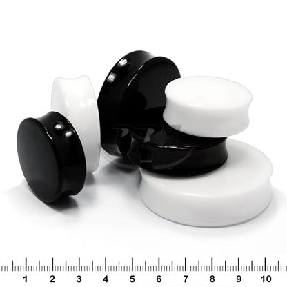 Acrylic-UV Double Flared Solid Plug- 7/8"~2"