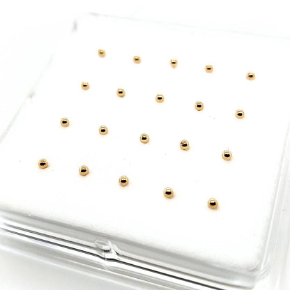 14K Gold- 22G Ball Top Nose Stud