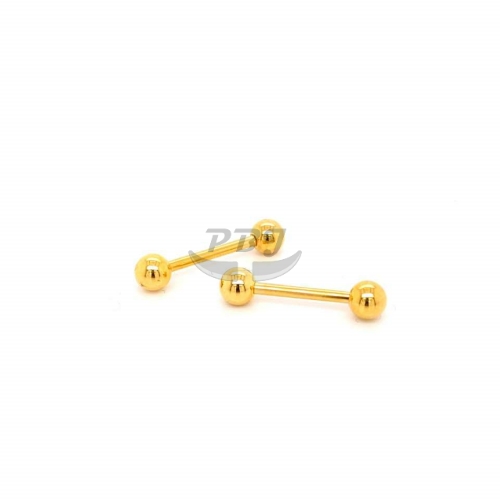 14G Nipple-Gold Steel