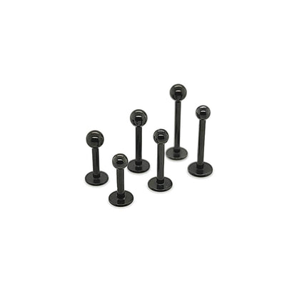 16G Labret-2.5mm/3.0mm Ball - Black Steel