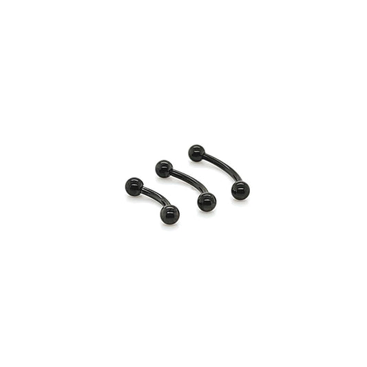 16G Eyebrow-Black Steel