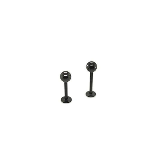 16G Labret-4.0mm Ball - Black Steel