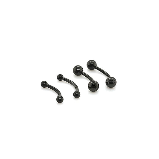 16G Eyebrow 1-Black Steel