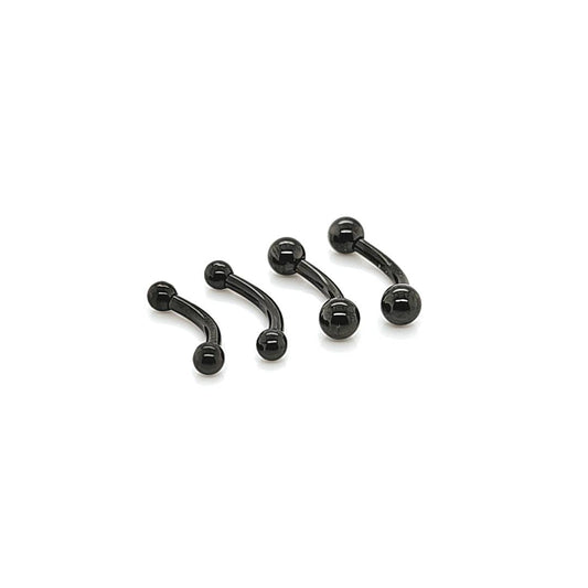 14G Eyebrow-Black Steel