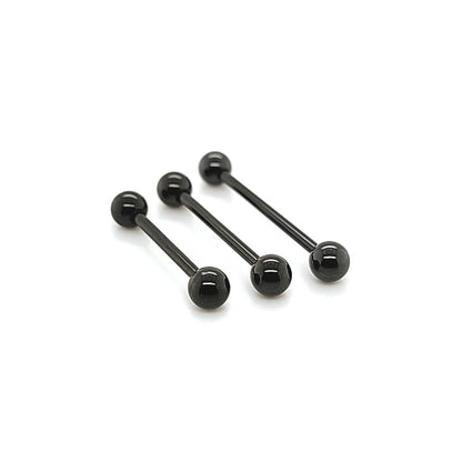 14G 5mm & 6mm Ball Barbell-Black Steel