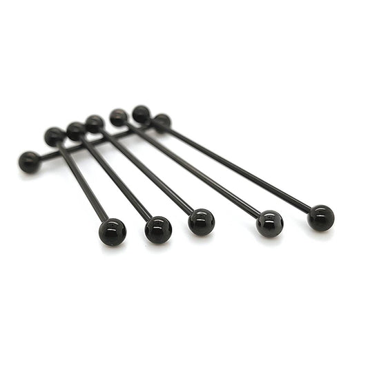 14G Industrial Barbell-Black Steel