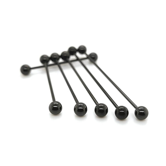 16G Industrial Barbell-Black Steel