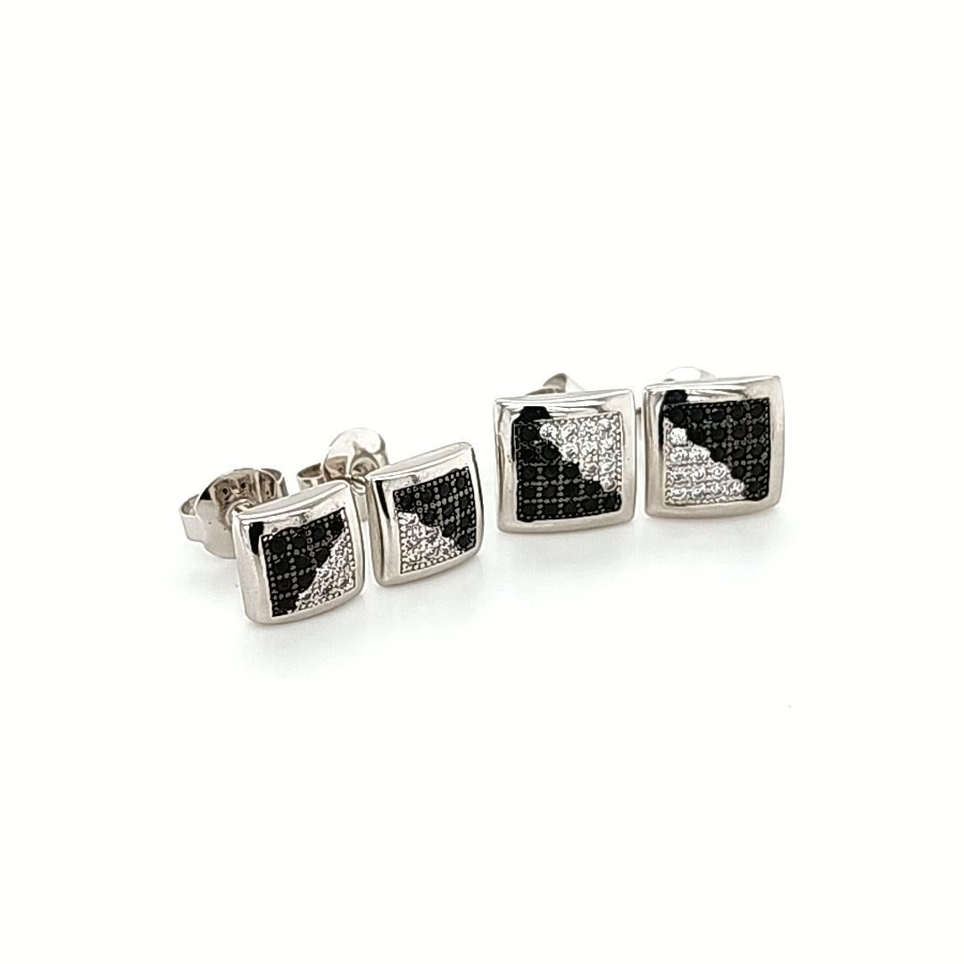 Micro Pave-Square Two Tone