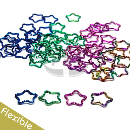 18G Star Hoop, Flexible-Color Steel