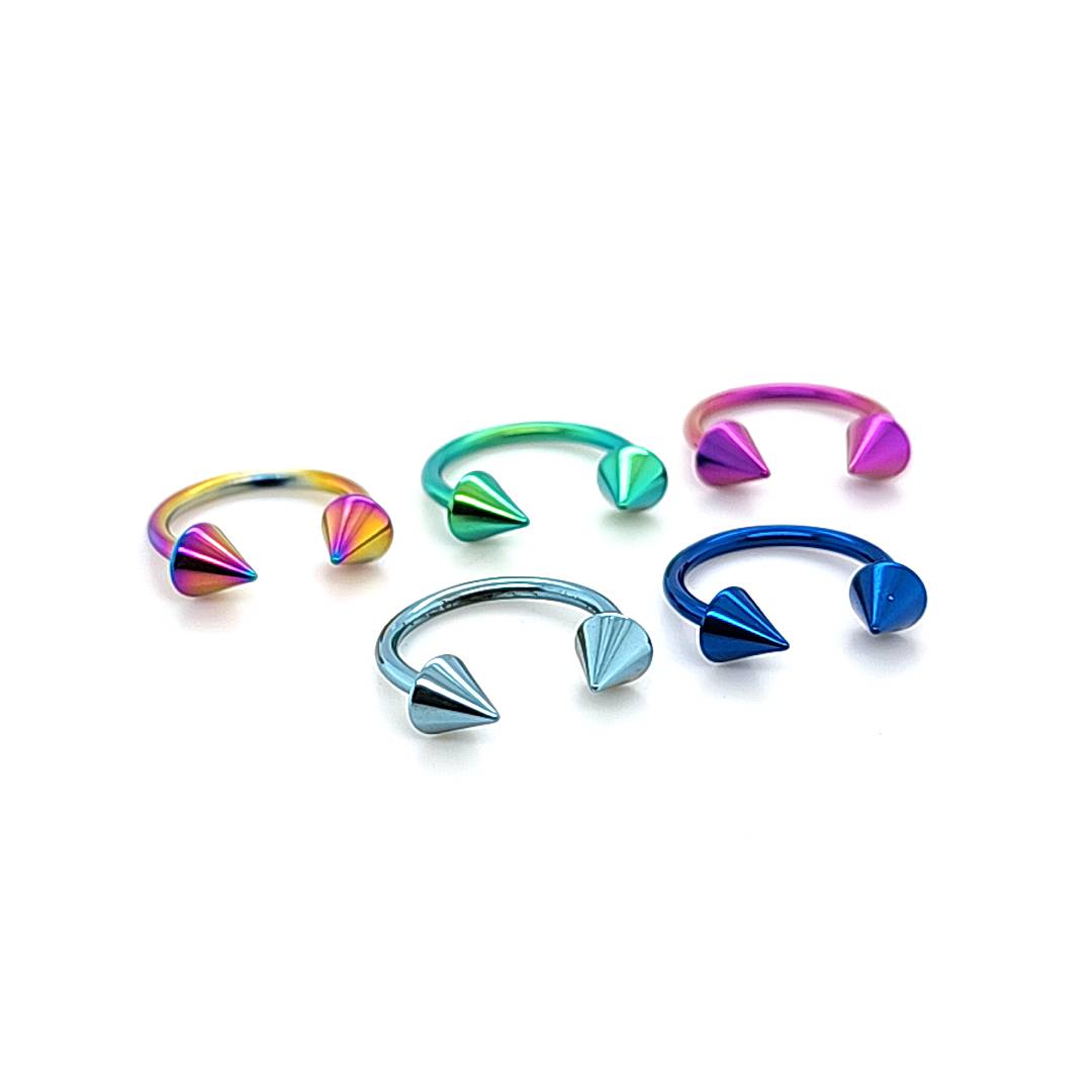 16G CBB Horseshoe, Small Cone-Color Steel