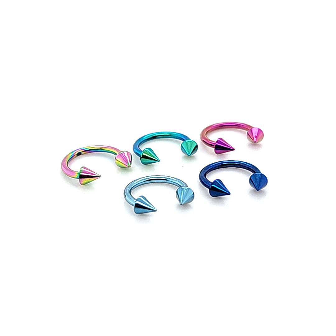 16G CBB Horseshoe, Small Cone-Color Steel
