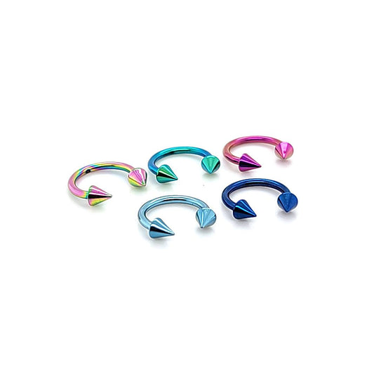 16G CBB Horseshoe, Small Cone-Color Steel