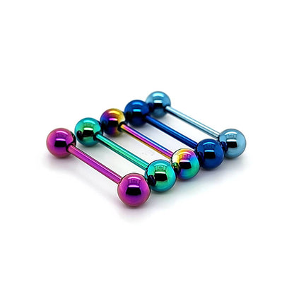 14G Barbell-Color Steel