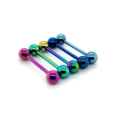 14G Barbell-Color Steel