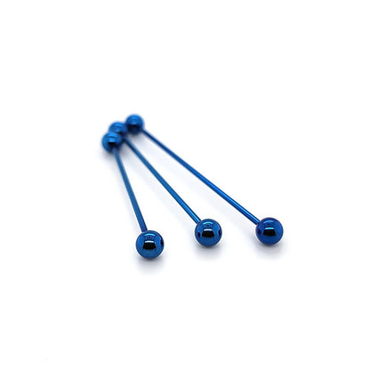 16G Industrial Barbell, Blue-Color Steel