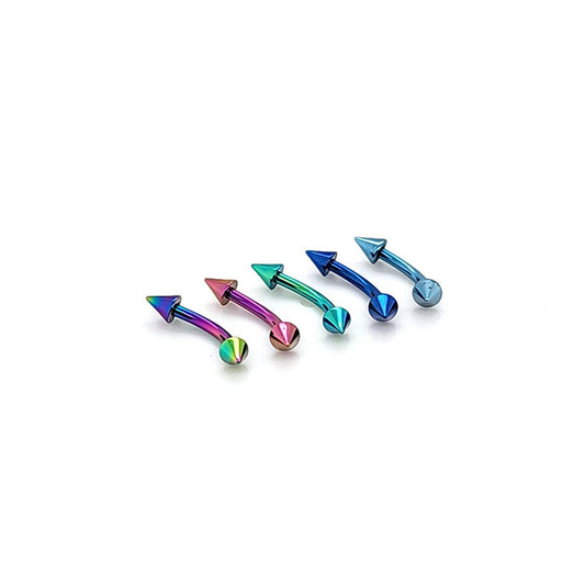 16G Cone Eyebrow-Color Steel