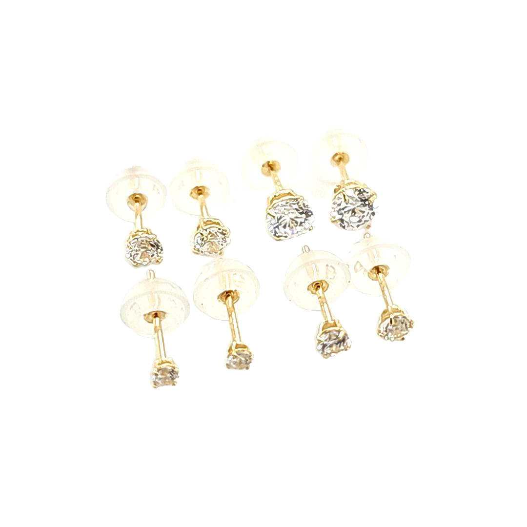 14K Gold- CZ Ear Stud