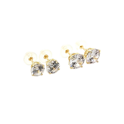 14K Gold- CZ Ear Stud