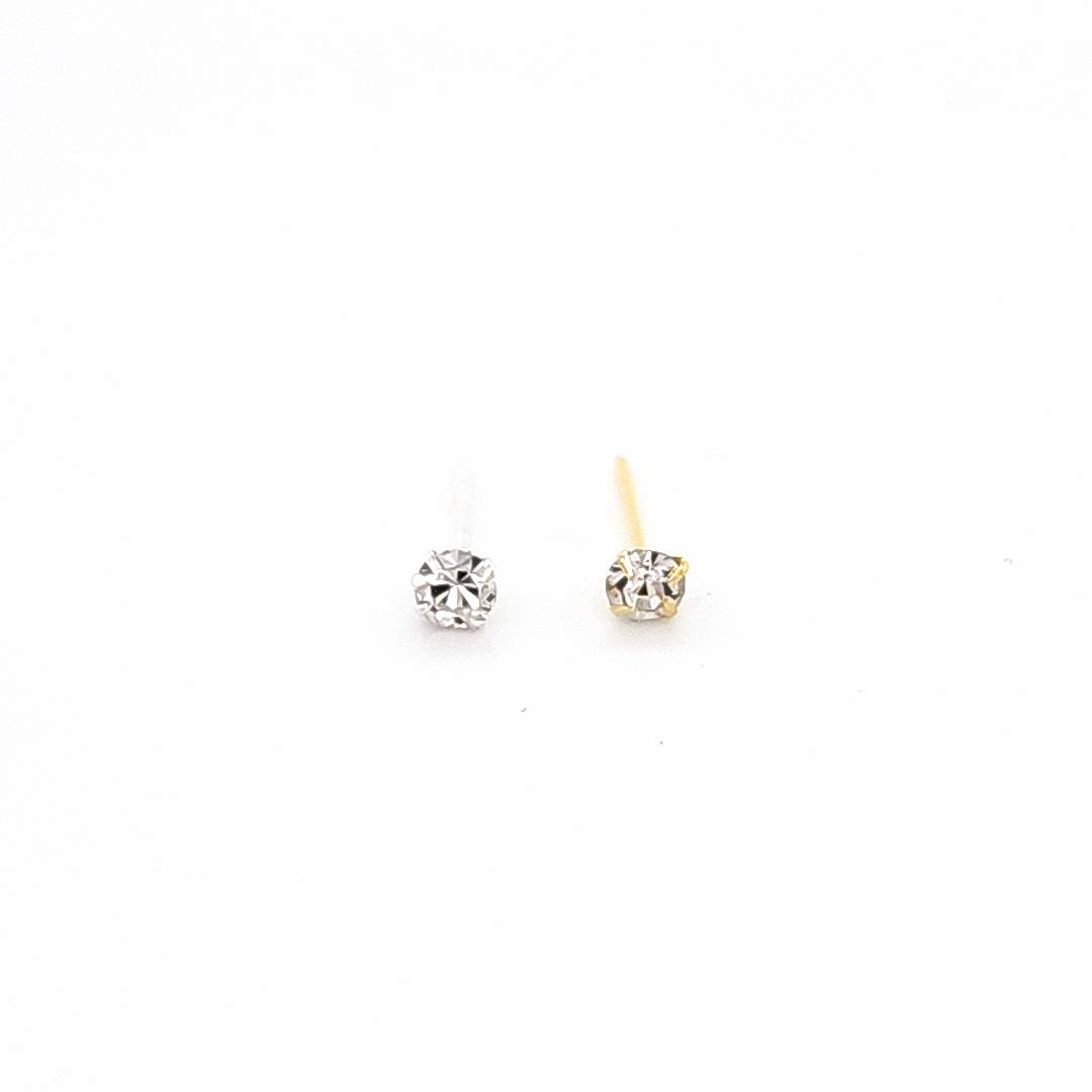 925.Sterling Silver-4 Size CZ set Nosestud, 20pc. Box