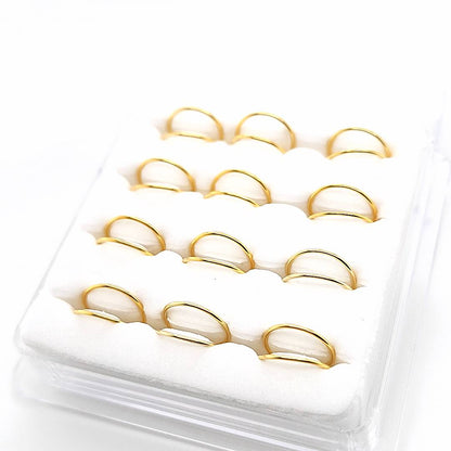 925.Sterling Silver - Double Line Nose Hoop, Flexible, 12pc. Box