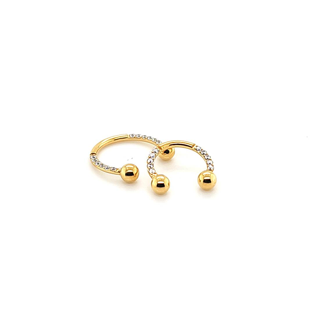 16G CBB Horseshoe, Front CZ-Gold Steel