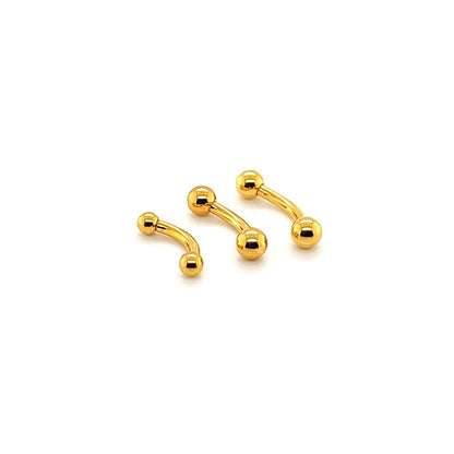 14G Eyebrow-Gold Steel