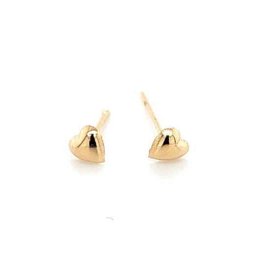 14K Gold 22G Heart Nose Stud