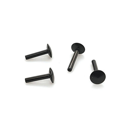 16gG Threadless Labret Post - Black Steel