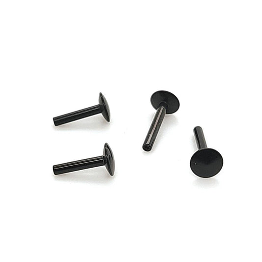 16gG Threadless Labret Post - Black Steel