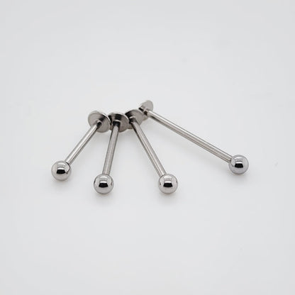 16G Labret, Long Shaft 3mm/4mm Ball -316L S. Steel