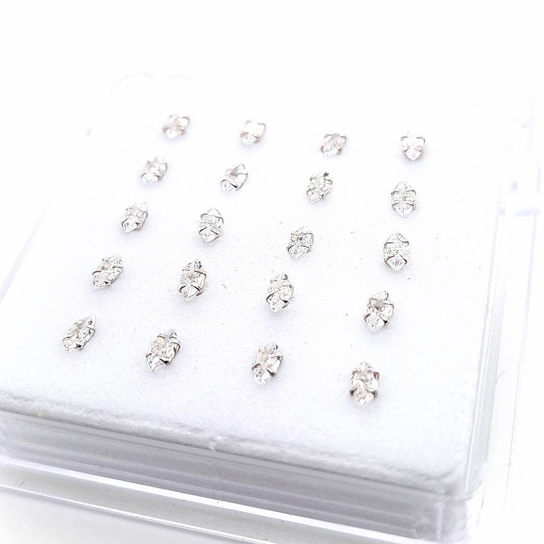 925.Sterling Silver-Marquise CZ Nosestud, 20pc. Box