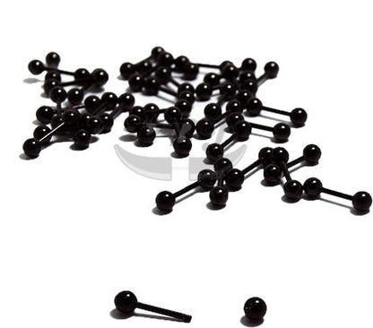 18G Micro Ball Barbell-Black Steel