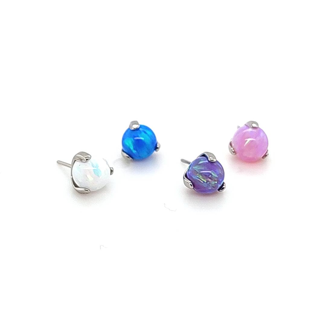 4mm Opal Claw Set W/ Push Pin - 316L S. Steel