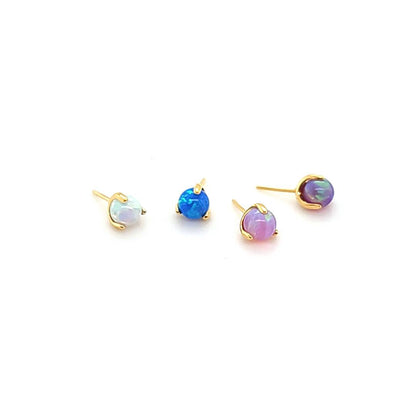 3mm~5mm Opal Claw Set W/ Push Pin -Gold Steel