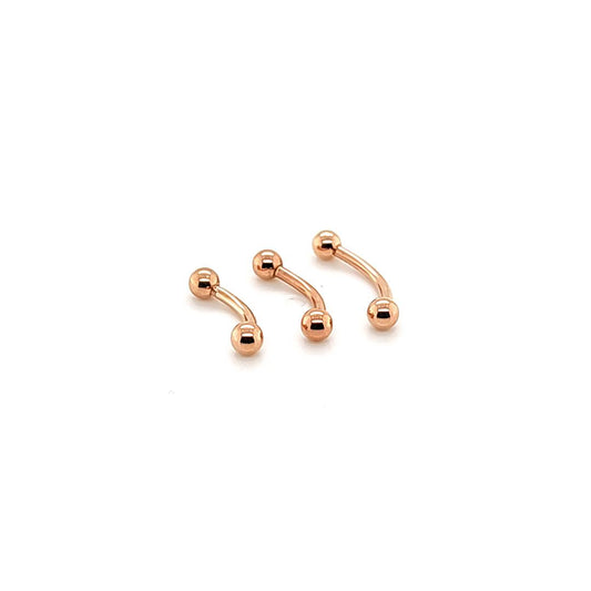 16G Eyebrow- Rosegold Steel