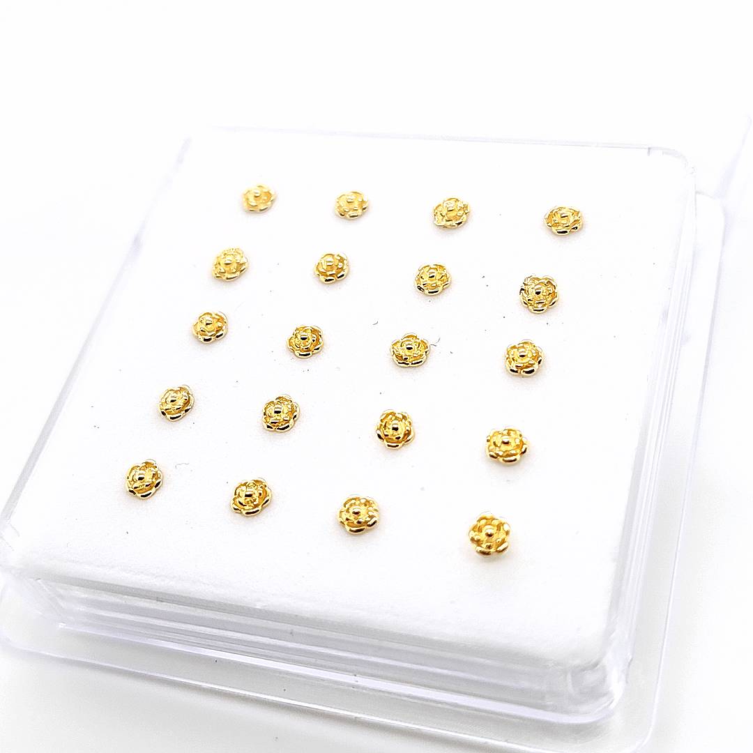 925 Sterling Silver - Plain Rose Nose Stud, 20pc. Box