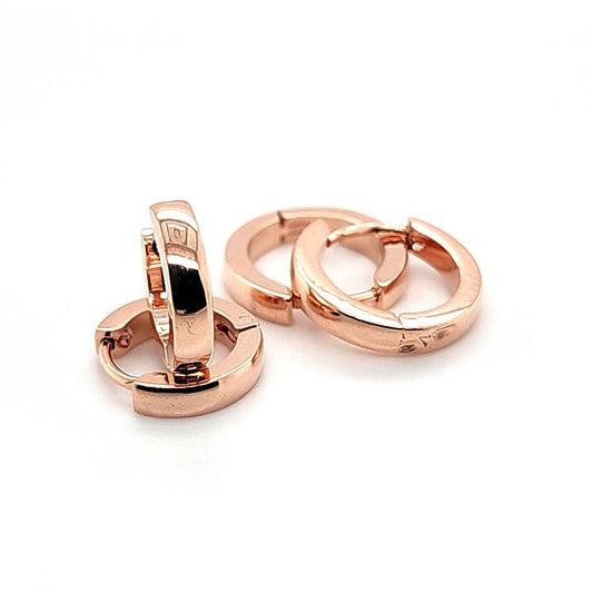 Round Hoop Earring- Rose Gold Steel