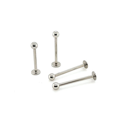 16G Labret, Long Shaft 3mm/4mm Ball -316L S. Steel